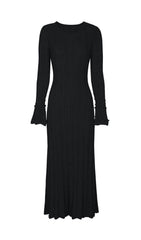 Jace Pearl Embellished Cable Knit Midi Dress