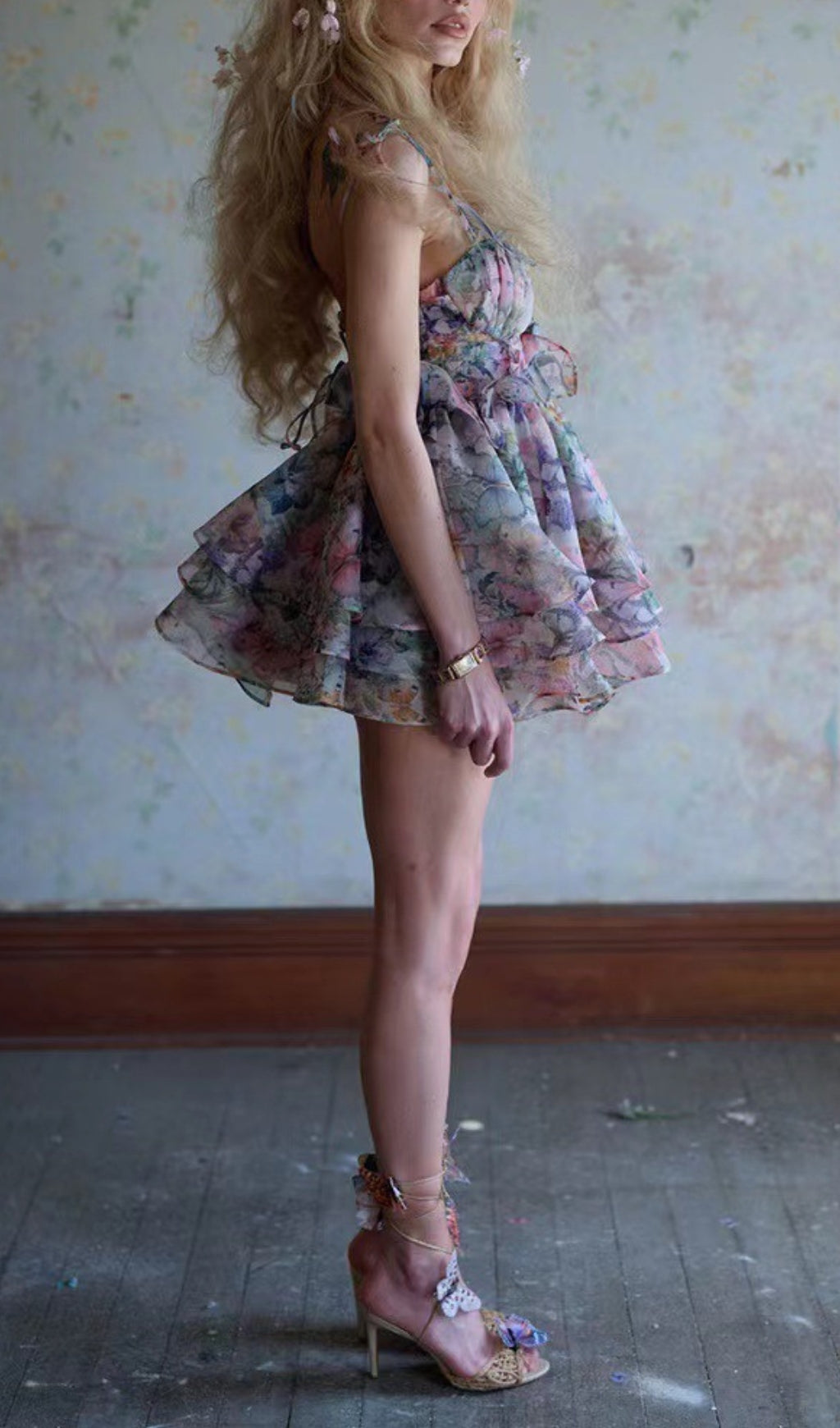 Dillian Dreamy Floral Ruffle Mini Dress