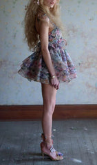 Dillian Dreamy Floral Ruffle Mini Dress
