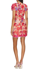 Fumiye Floral Embroidered Mini Dress
