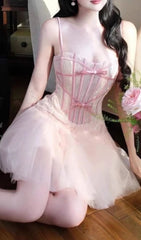 Filia Dreamy Pink Corset Mini Dress