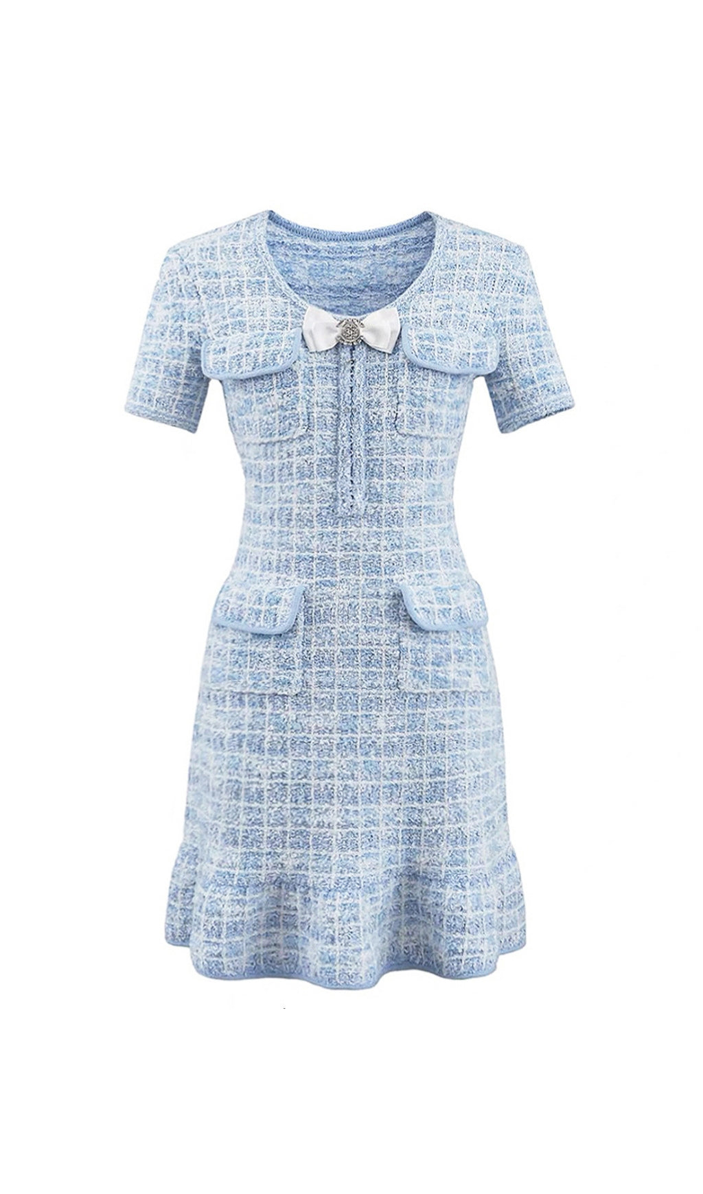 Eiffel Bow Tweed Mini Dress