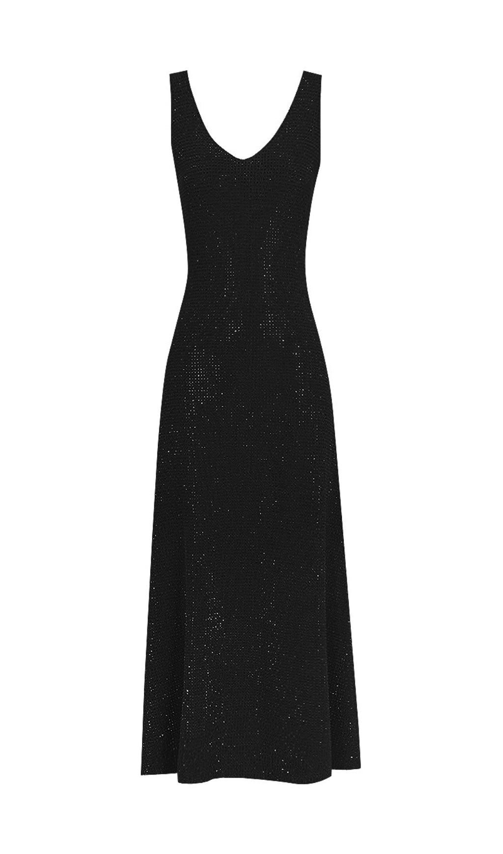 Elin Shimmering Diamond Embellished Maxi Dress