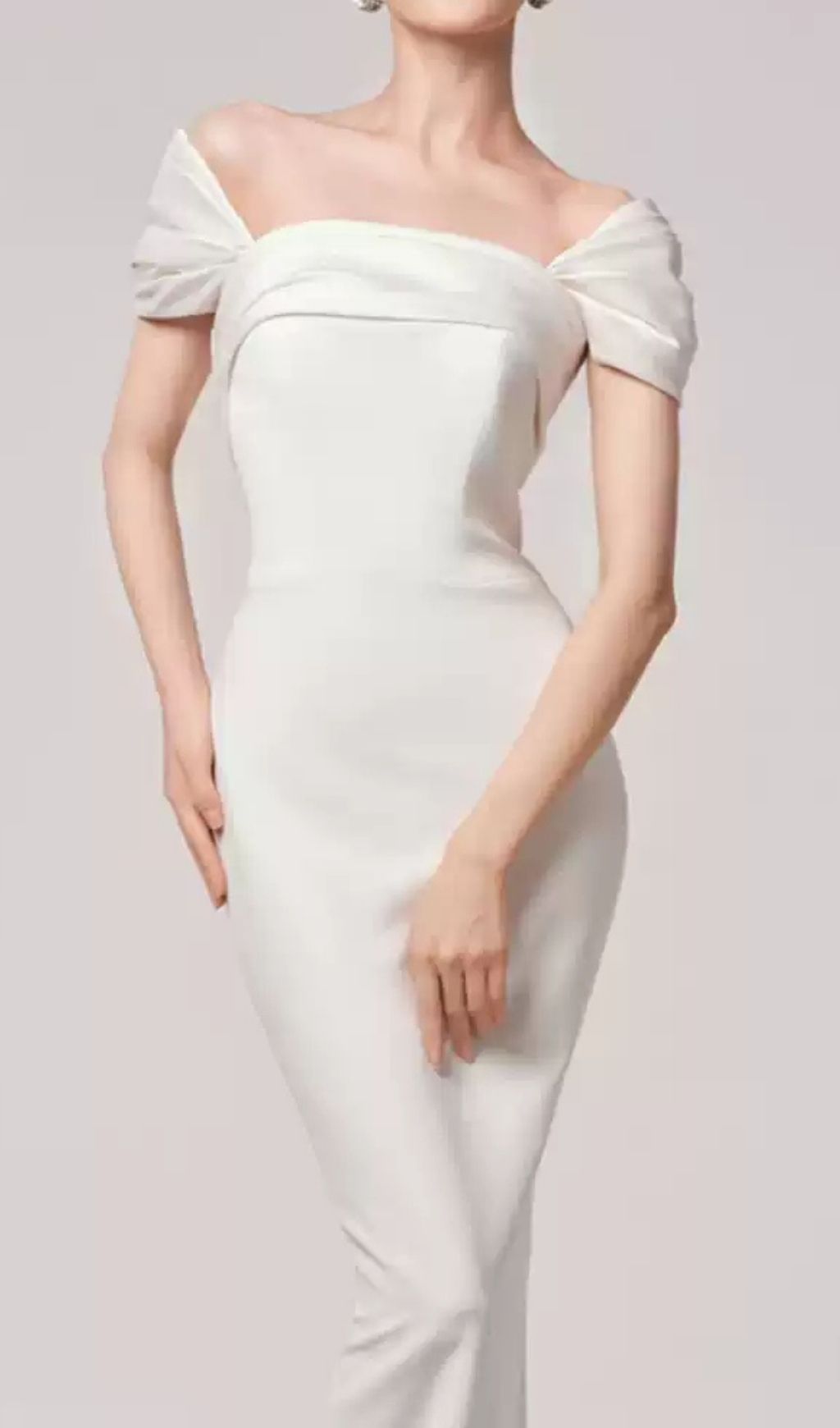 Faisal Off-Shoulder White Wedding Dress