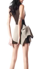 Elaine Chic Sculptural Bow Mini Dress