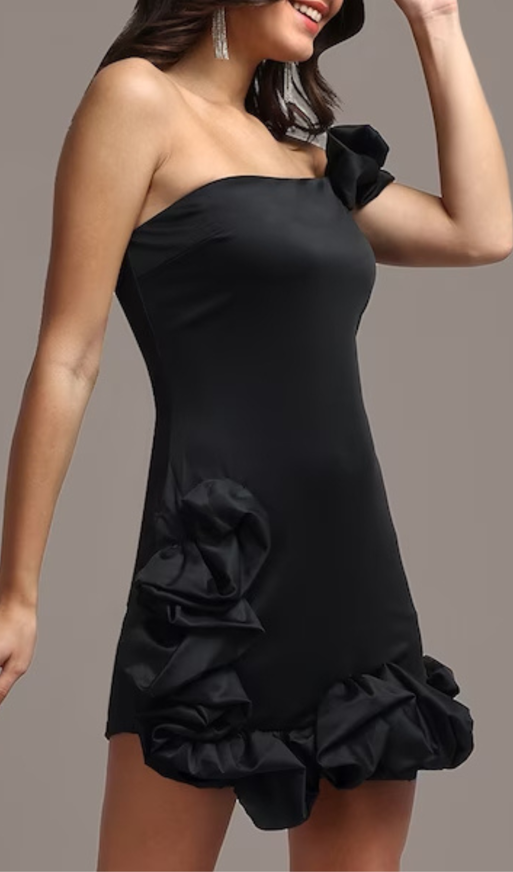Ayaz Ruffled Strapless Mini Dress