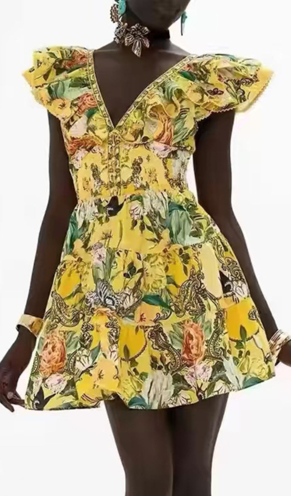 Cortez Floral Ruffle Mini Dress