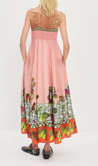 Irwin Artistic Fiesta Print Strappy Midi Dress for Vibrant Summer Style