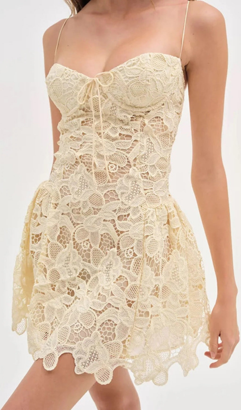 Felice Elegant Strappy Lace Mini Dress