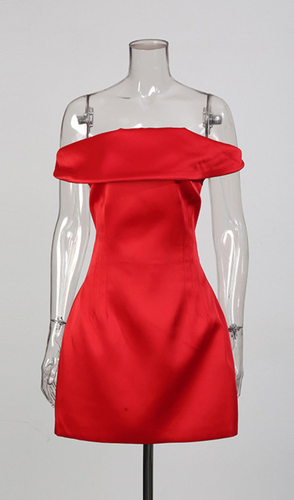 Jameel Red Off-Shoulder Mini Dress