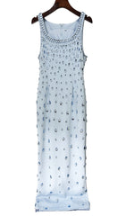 Dazzling Powder Blue Diamante Maxi Gown