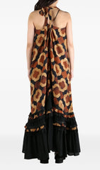Gzifa Bohemian Halter Neck Maxi Dress