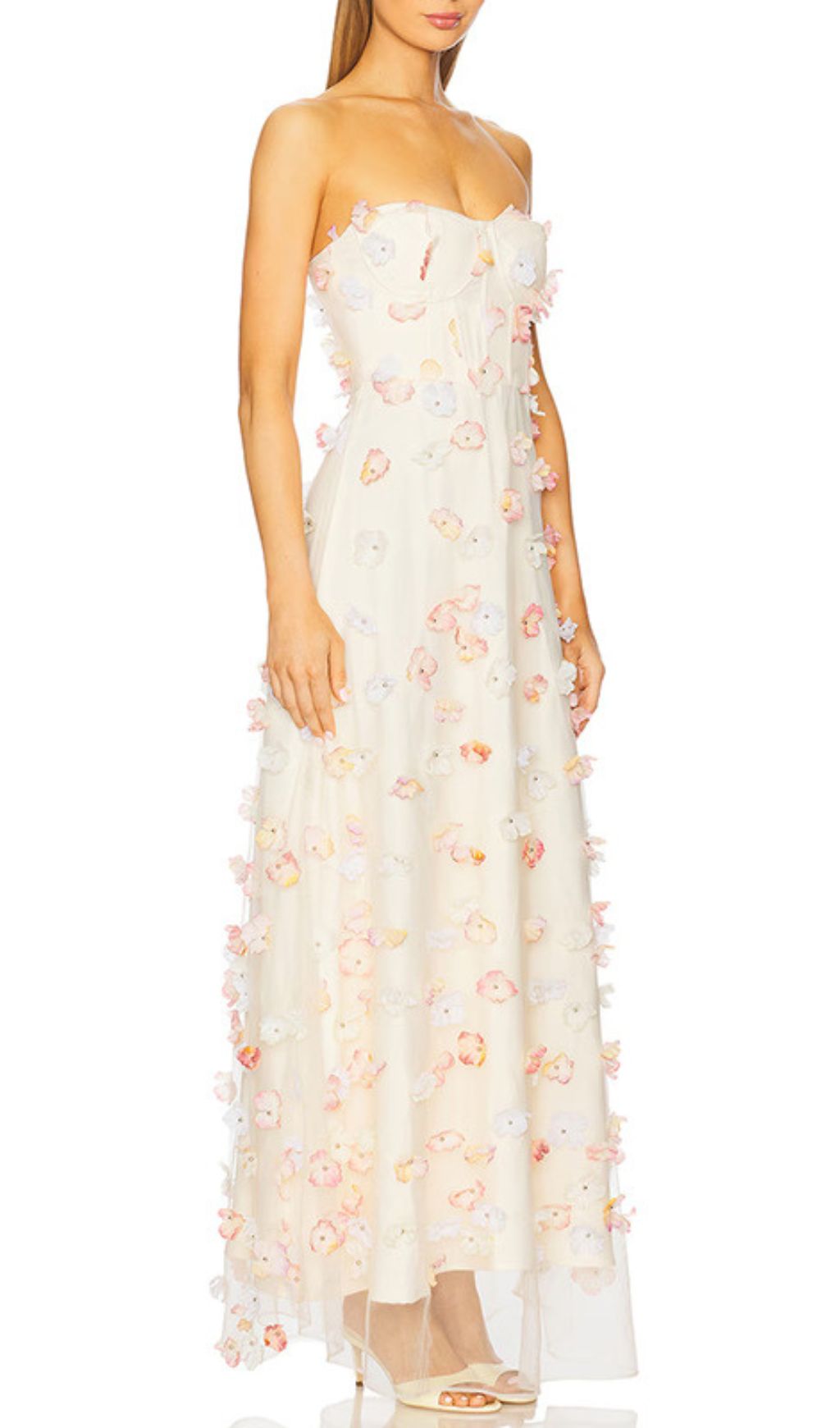 Fortune Enchanted Floral Strapless Maxi Dress