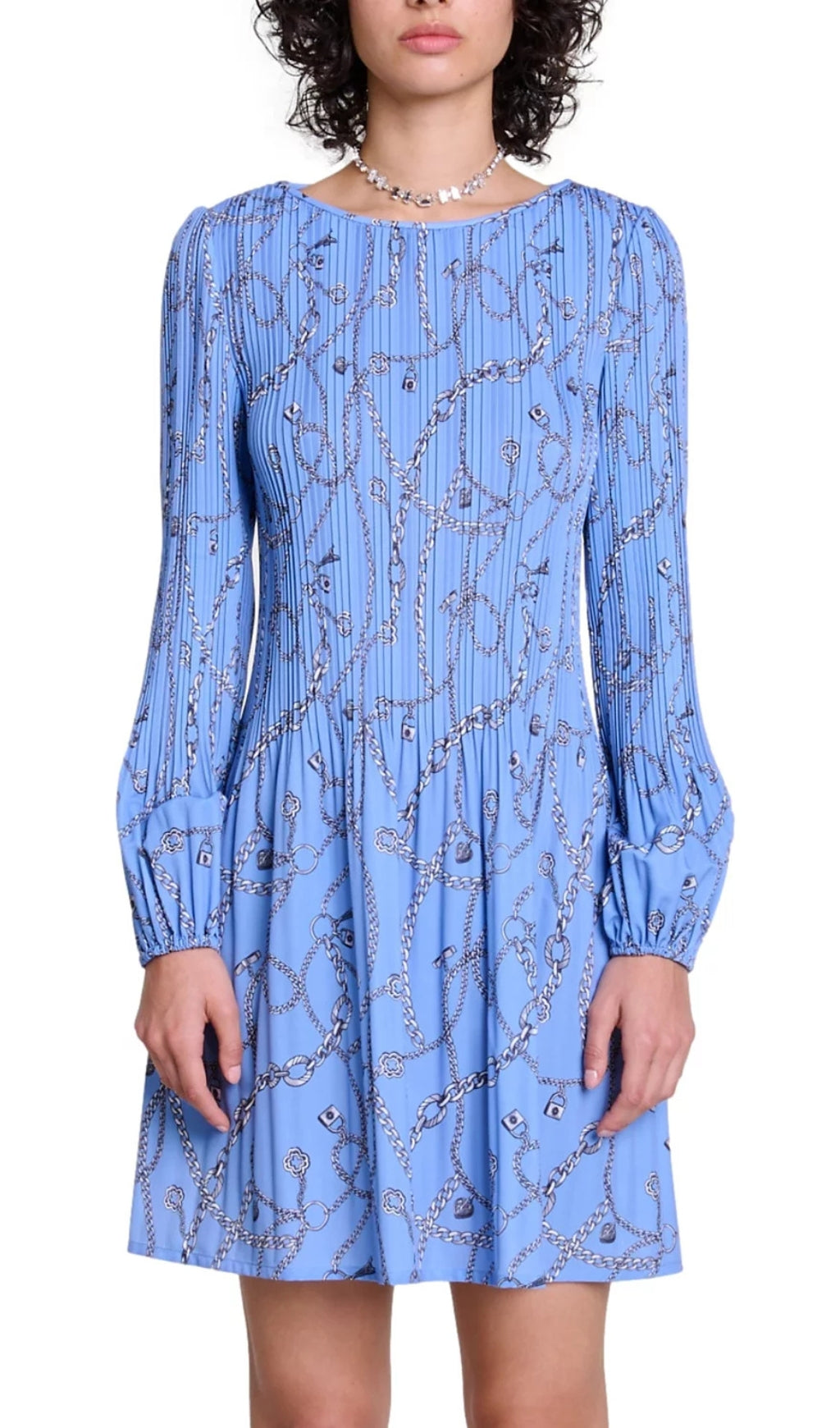 Rockichaine Pleated Mini Dress