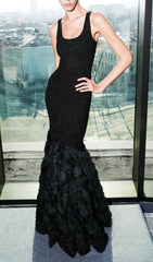 Gowan Black Strappy Floral Maxi Dress