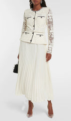 Eline Embroidery Pleated Maxi Dress