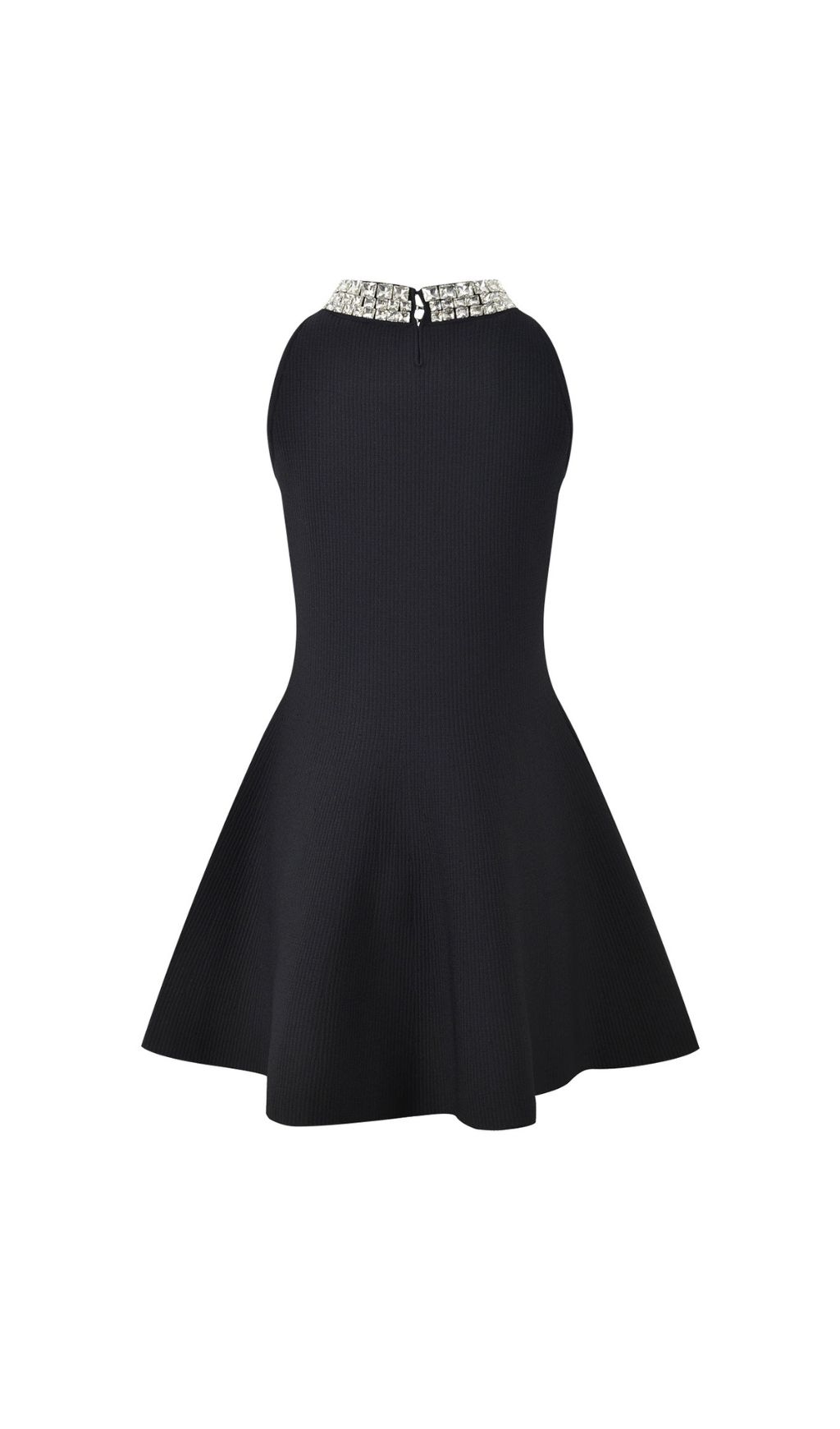 Glamorous Rhinestone Collar Fit & Flare Mini Dress