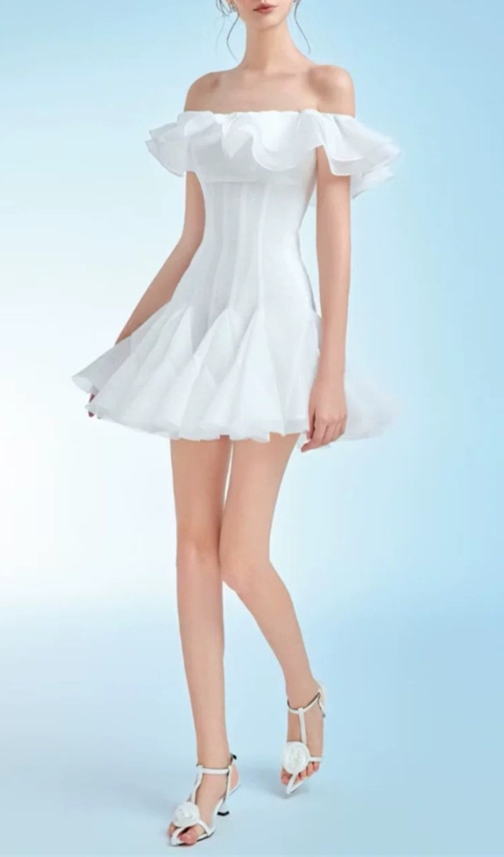 Chic Ruffle Off-Shoulder Mini Dress