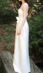 Fayruz Elegant White Strapless Maxi Dress