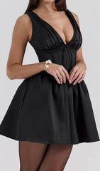 Dhara Black Corset Mini Dress