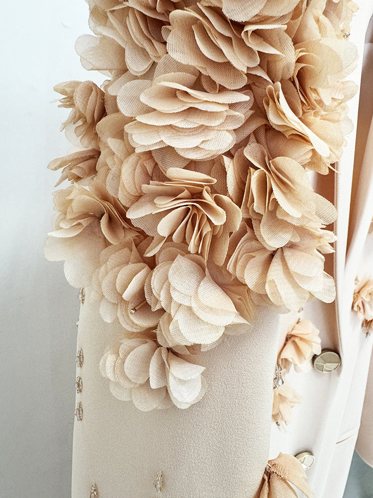 Boudewijn Floral Embellished Maxi Blazer Gown