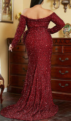 Bechette Dazzling Plus Size Sequin Maxi Dress