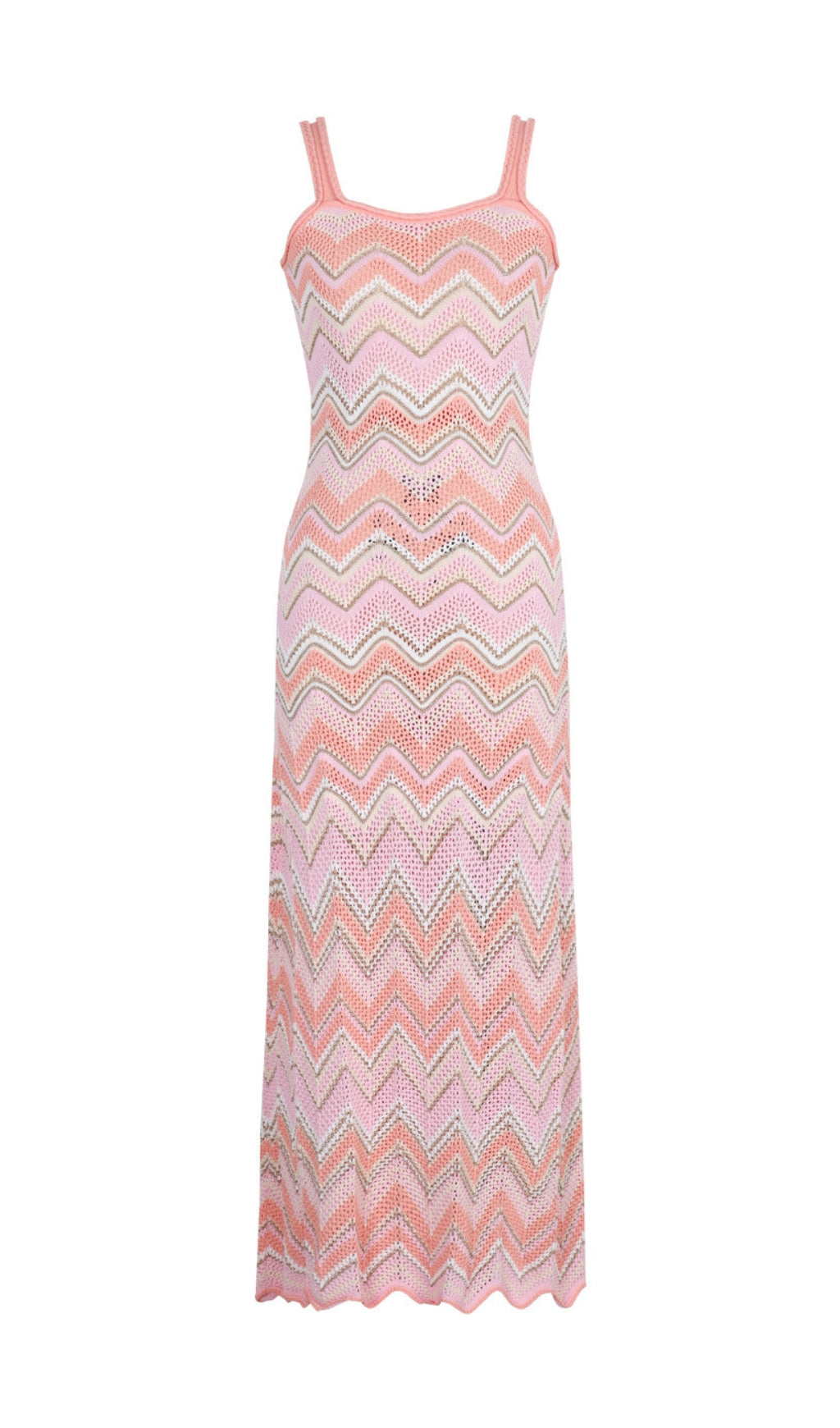 Geoff Zigzag Knit Maxi Dress