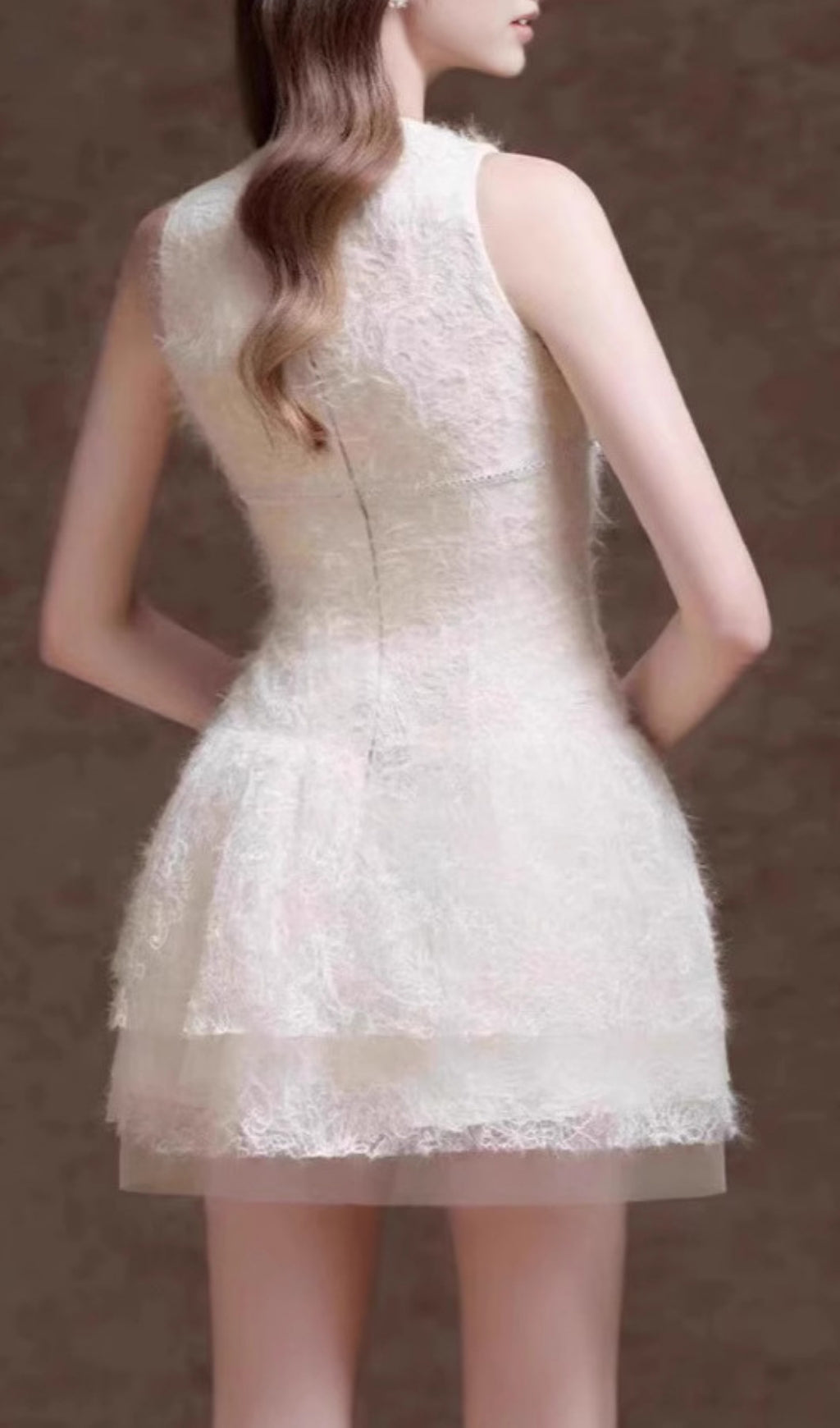 Elfreda Chic White Lace Mini Dress