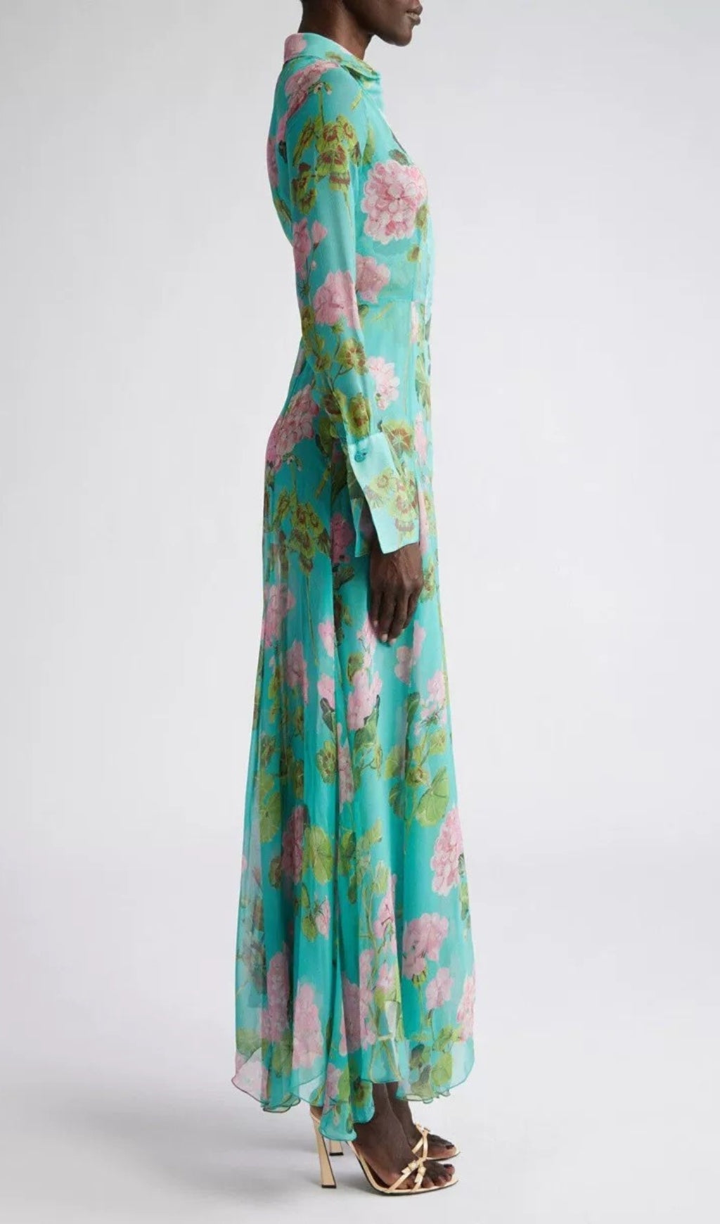 Baia Vibrant Teal Floral Maxi Dress