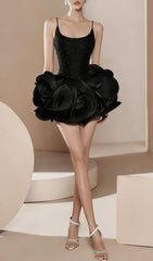 Jem Chic White Petal Ruffle Mini Dress