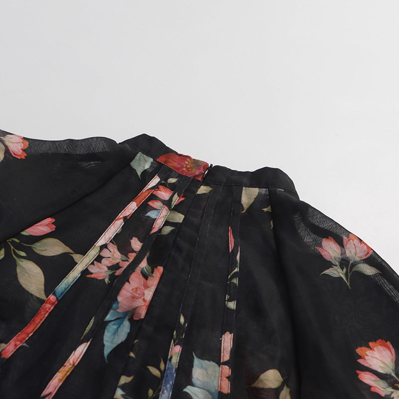 Jitka Black Floral Maxi Dress
