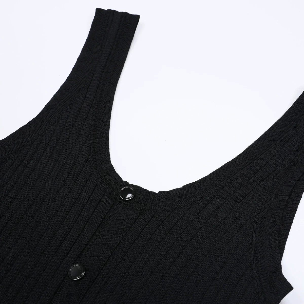 Jackie Black Ribbed Knit Maxi Dress & Cardigan Set