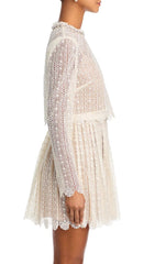 Chic Organza Lace Mini Dress