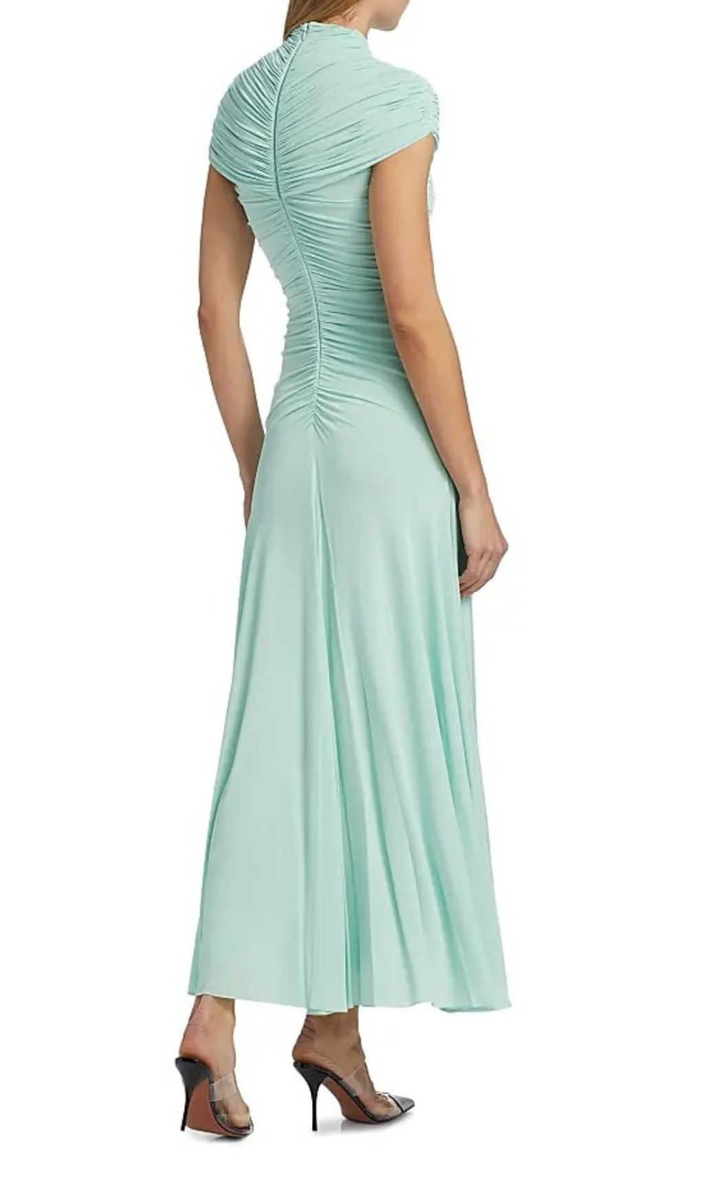 Chic Mint Green Ruched Maxi Gown
