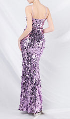 Chole Dazzling Purple Sequin Maxi Dress