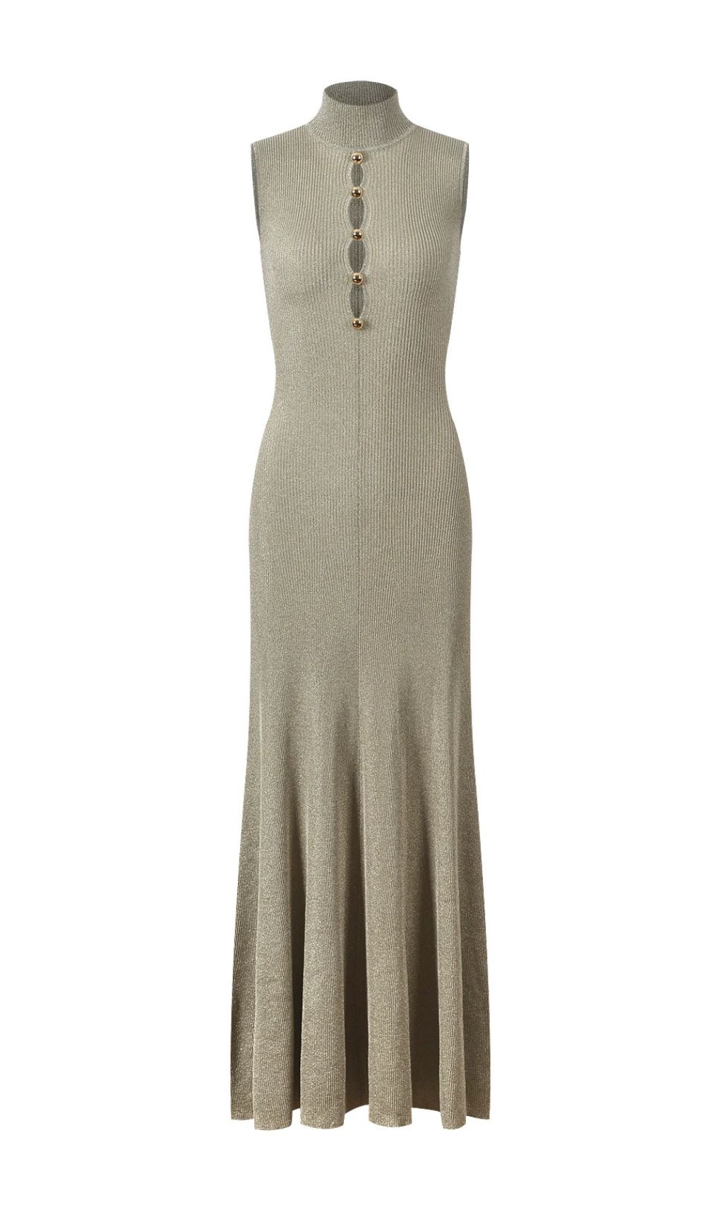 Juno Shimmer Ribbed Knit Maxi Dress