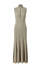 Juno Shimmer Ribbed Knit Maxi Dress