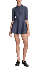 Rowell Flared Polo Mini Dress