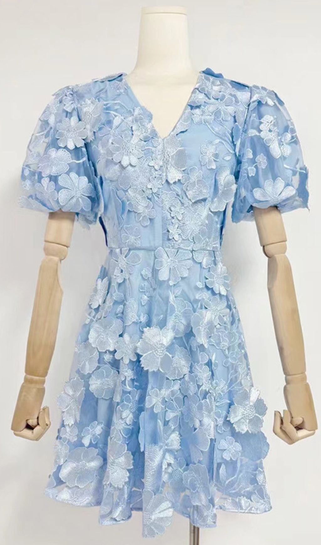 Chayan Chic Floral Embroidery Mini Dress