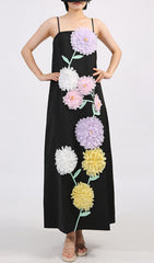 Erica Strappy 3D Floral Maxi Dress