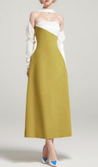 Bryna Chic Off-Shoulder Long Sleeve Midi Dress