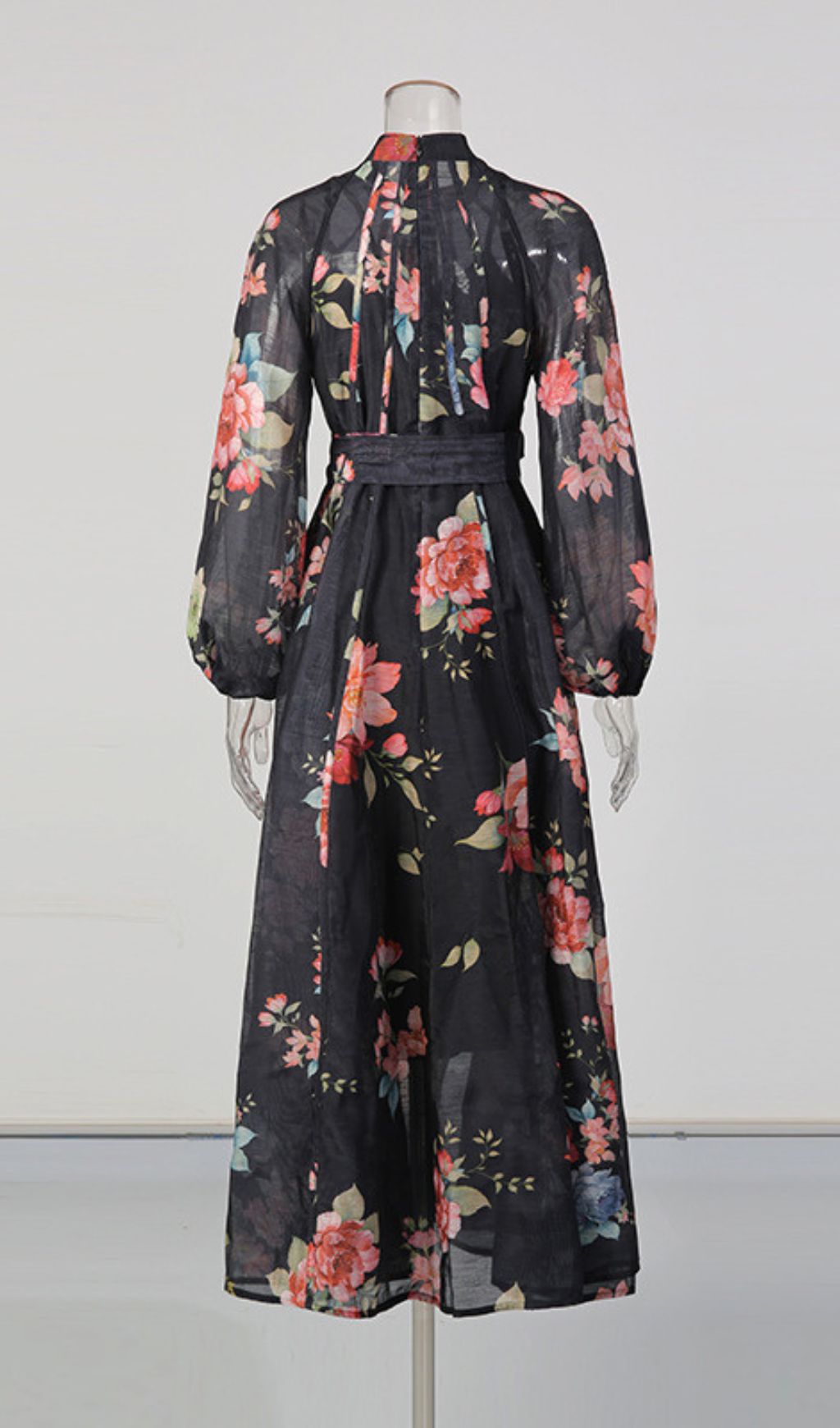 Jitka Black Floral Maxi Dress