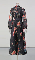 Jitka Black Floral Maxi Dress