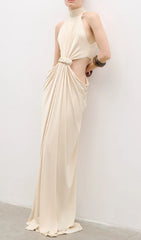 Jayme Halter Cutout Maxi Dress