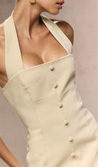 Govert Halter Button Maxi Dress