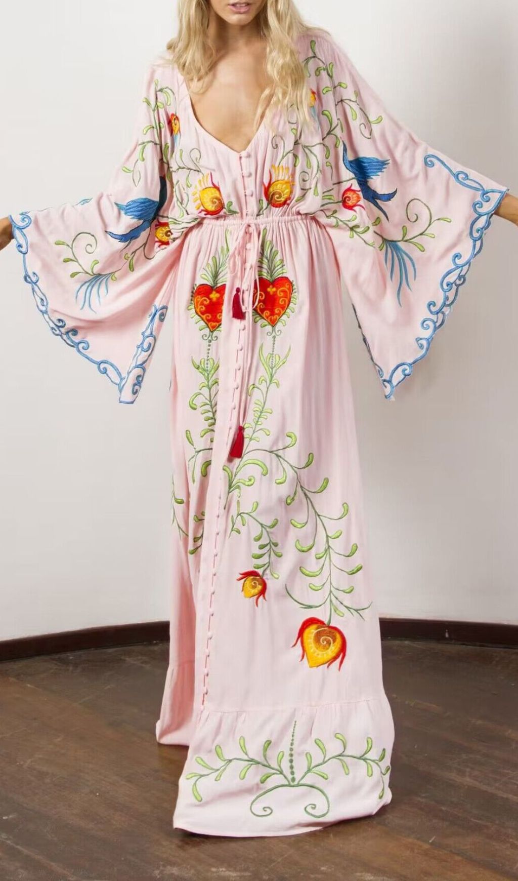 Gita Artisanal Embroidered Maxi Dress