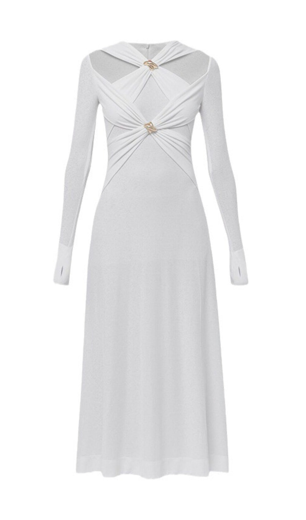Braydon Chic Cutout Knit Long Sleeve Midi Dress