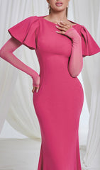 Bev Fuchsia Pink Statement Maxi Dress