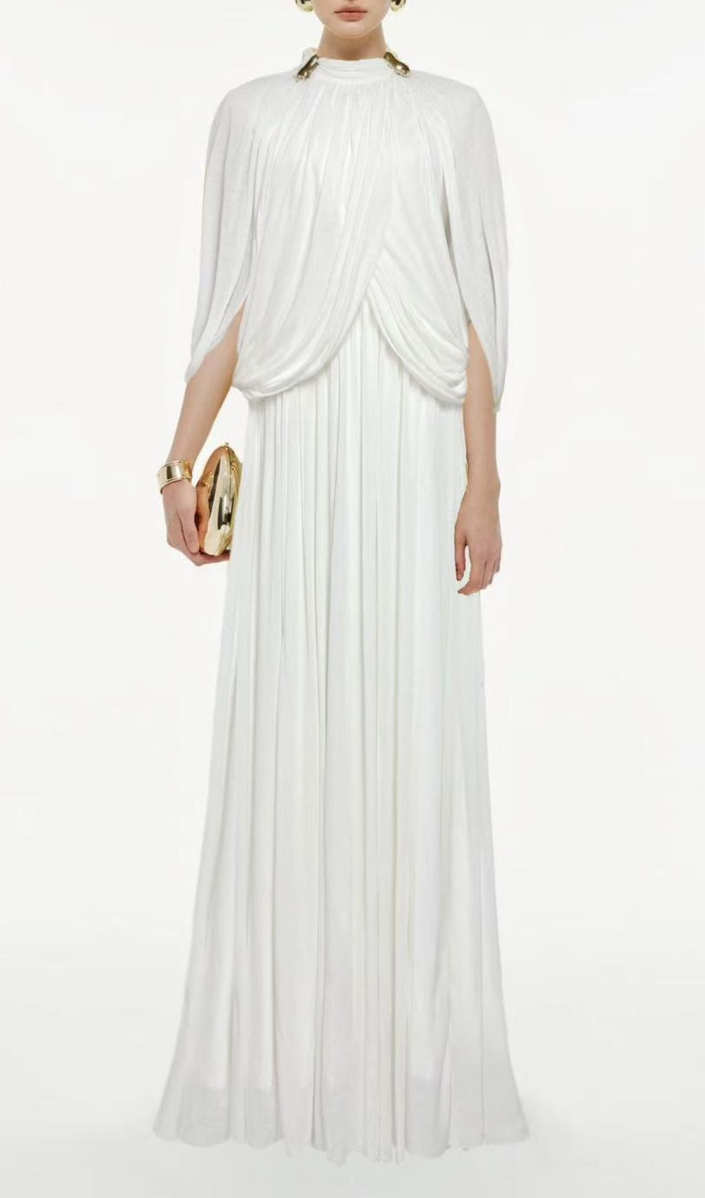 Jodell Elegant Pleated Maxi Dress