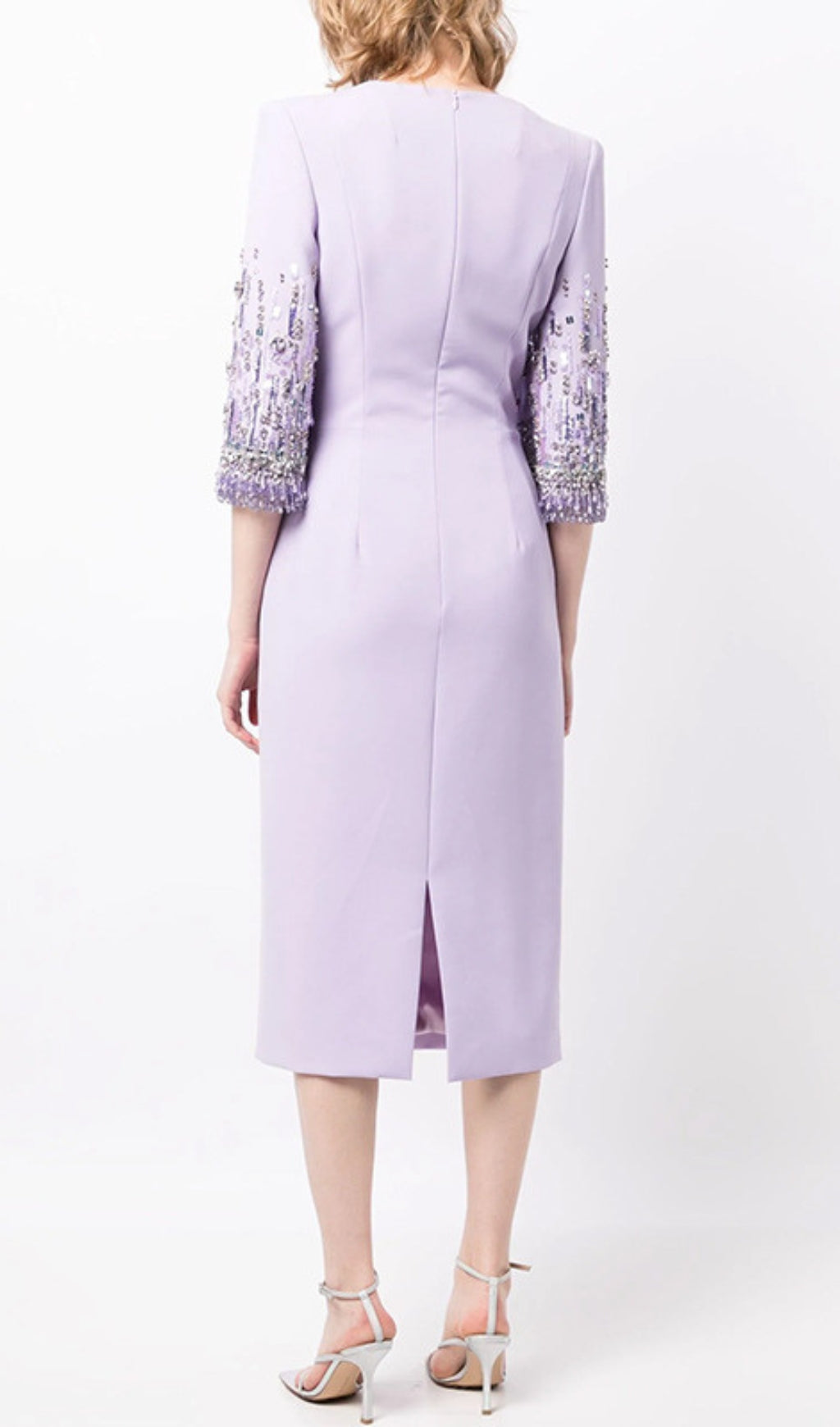 Dagny Sparkling Lavender Embellished Midi Dress